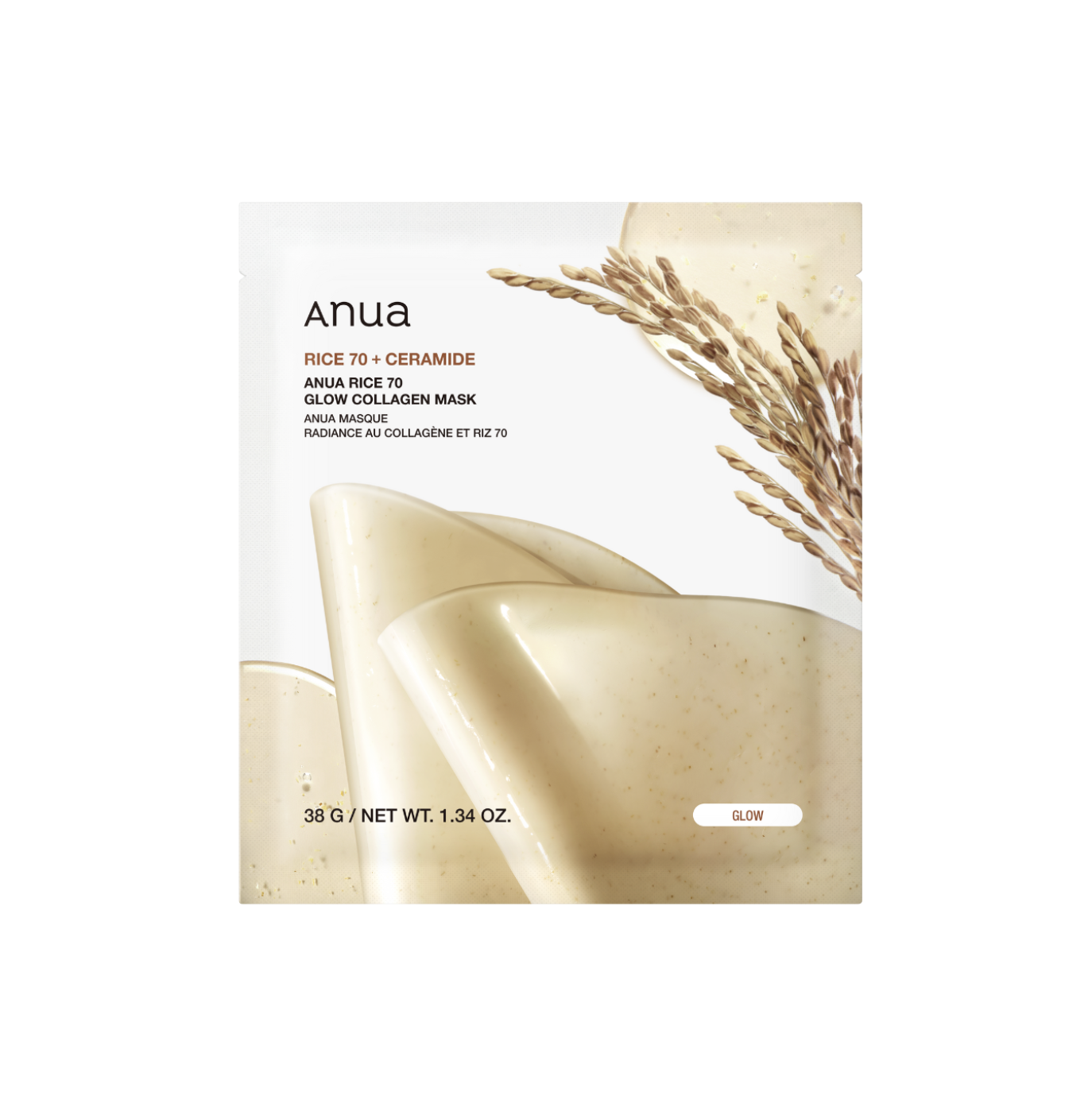 Anua - Rice 70 Glow Collagen Mask v:4321258