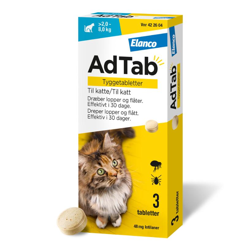 Adtap – Chew tablets for cats 2-8kg – 48mg v:2697123