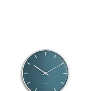 Arne Jacobsen – City Hall Veggklokke – Ø21 cm – Blå – Blue – Gratis frakt v:7438994