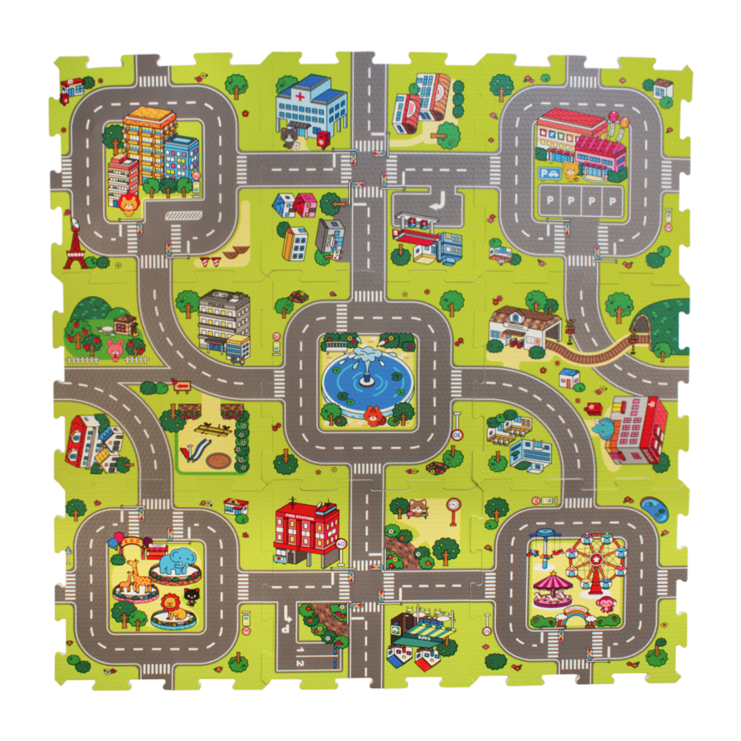 Magni - Floor Puzzle in foam w. road - 3602 v:4275533