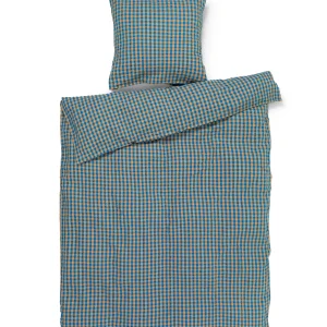 Juna – Bæk&Bølge Sengetøy – Blå/Oker – 140×220 cm – Gratis frakt v:8062142 Juna – Bæk&Bølge Sengetøy – Blå/Oker – 140×220 cm – Gratis frakt v:8062142