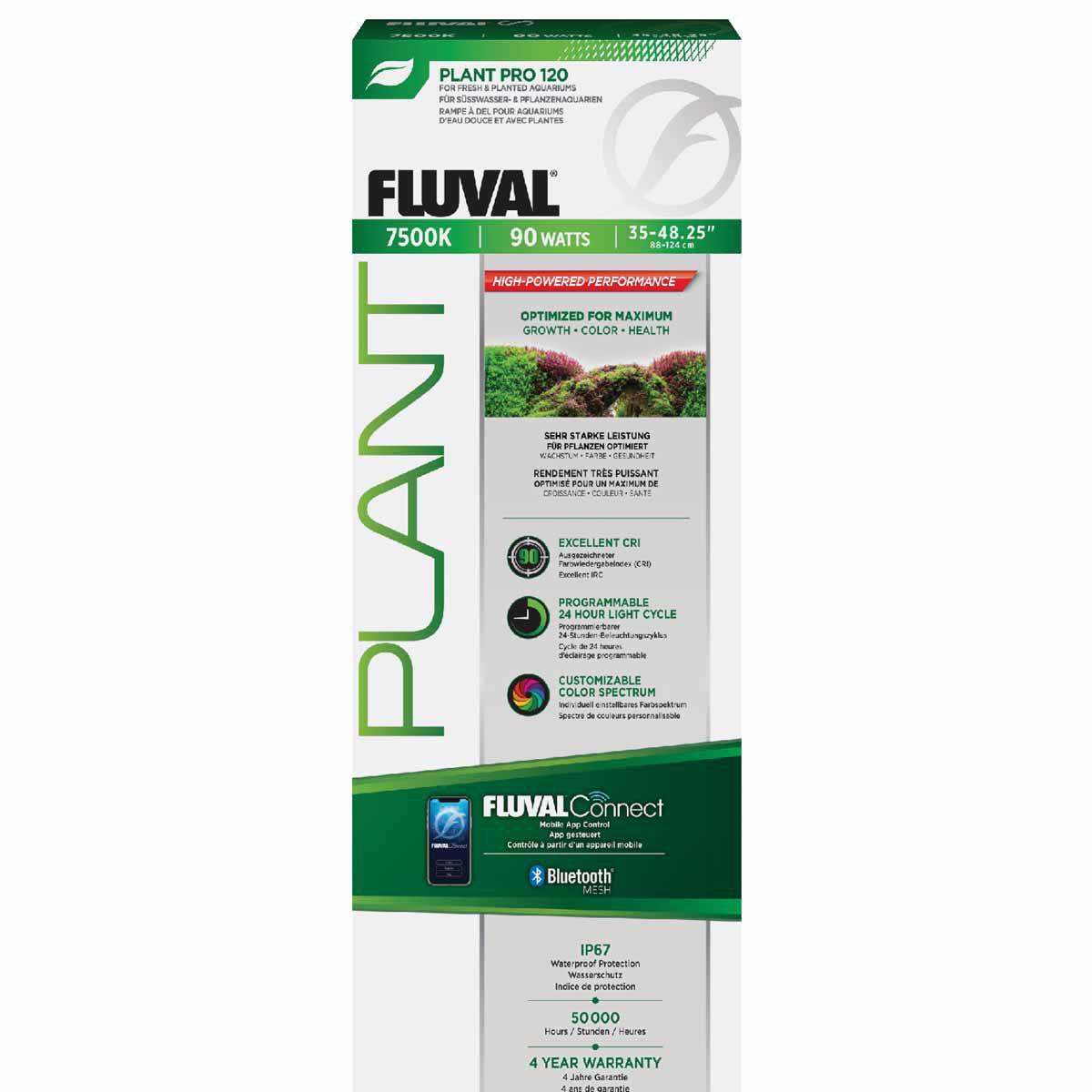 Fluval – Plant Pro LED 4.0 – 90W – 88.2-124.4CM – Gratis frakt v:4611730