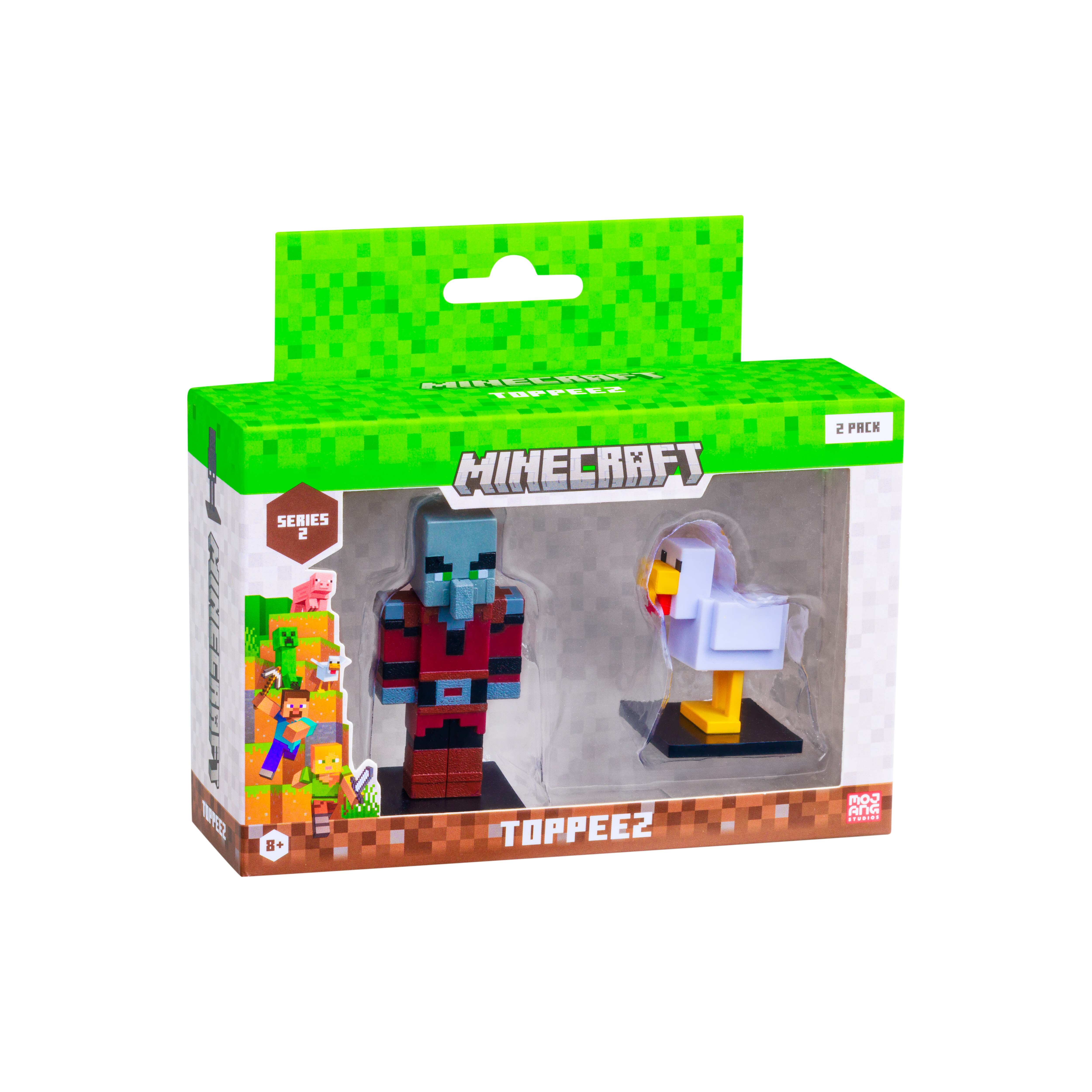 Minecraft – 3D 6 cm Figure 2 pack S2 – Illager and Chicken – Illager and Chicken – Minecraft v:2000347
