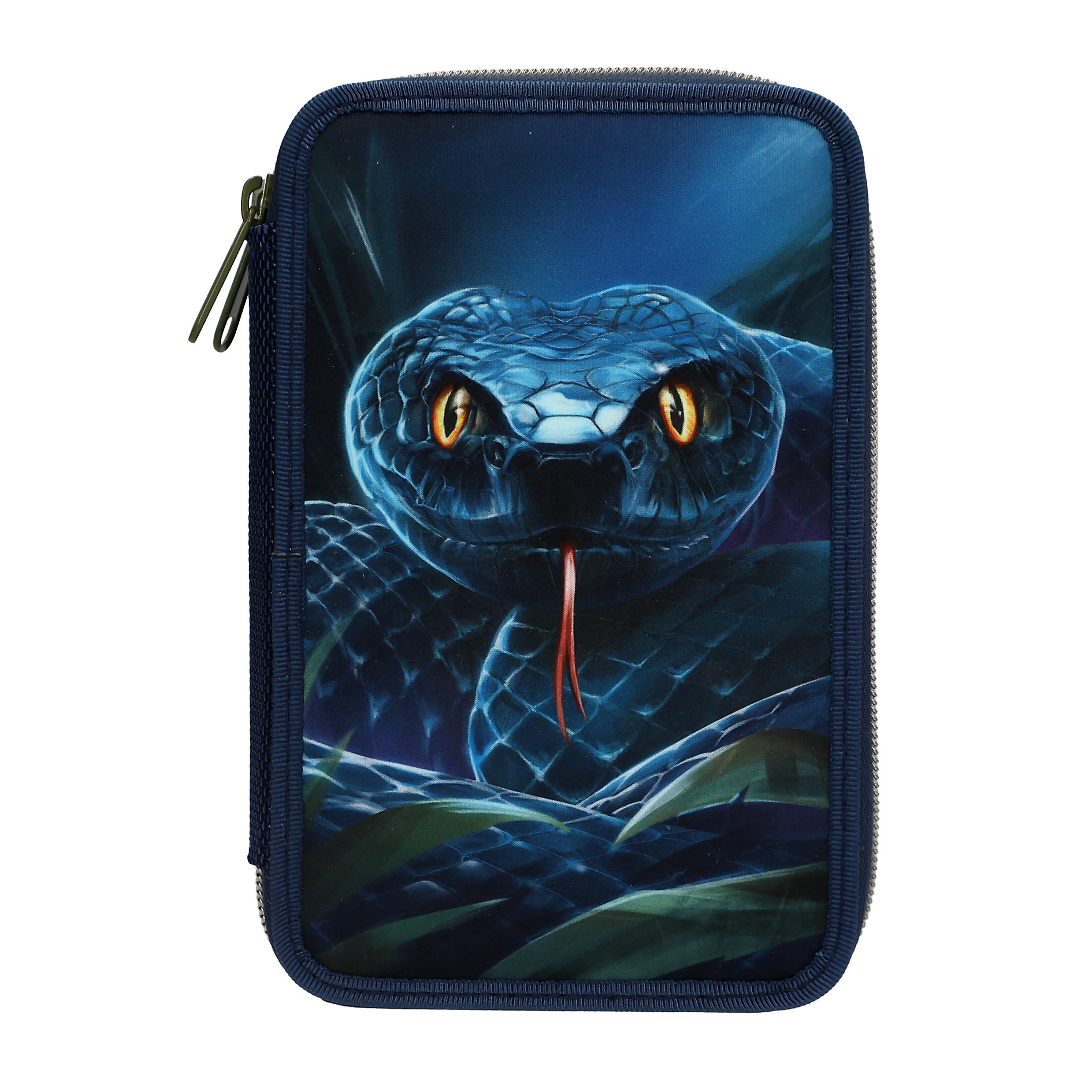 Dino World - Adventure World Dobbelt Pennal With Snake - Deep Blue v:3537004