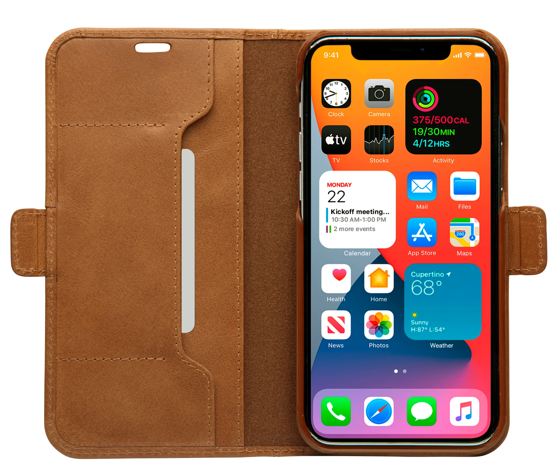 dbramante1928 - Copenhagen Slim Wallet Case - Brown - iPhone 12 Pro Max v:2148421