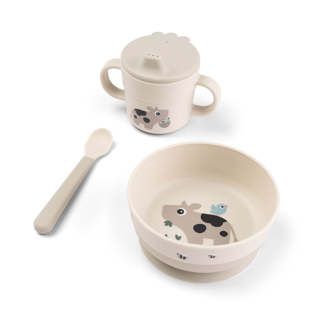 Done by Deer – Foodie First Meal Set Suction – Tiny Farm Sand v:7107201