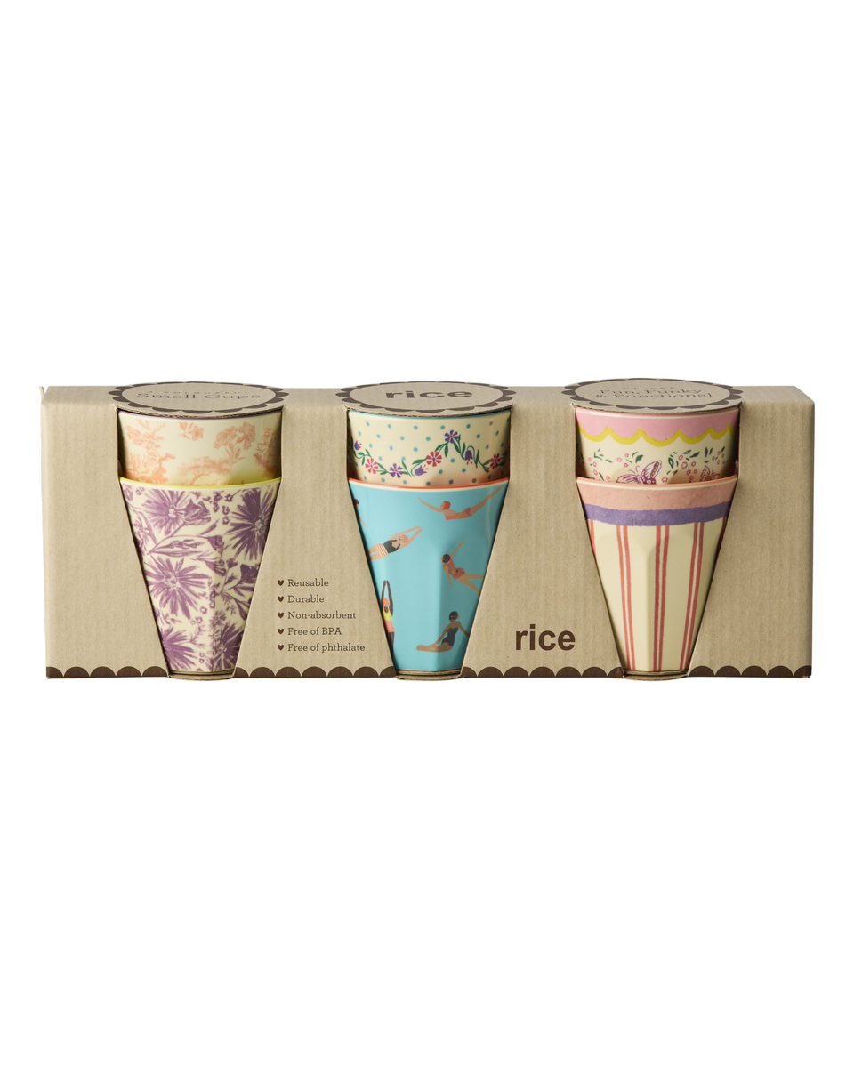 Rice - Melamine Cups with Glory Days Prints - Small - 160 ml v:9000561