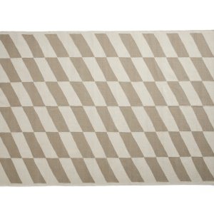 HAY – Shift Kelim Teppe – B170 x L240 cm – Beige & Hvit – Gratis frakt v:7594858 HAY – Shift Kelim Teppe – B170 x L240 cm – Beige & Hvit – Gratis frakt v:7594858