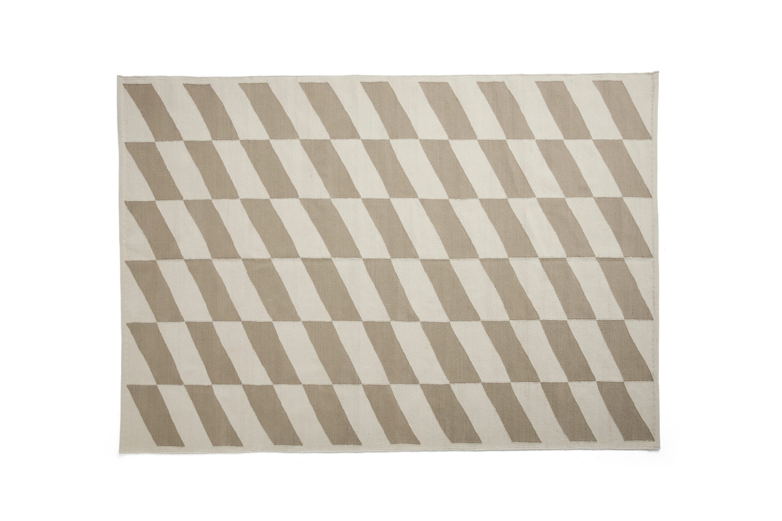 HAY – Shift Kelim Teppe – B170 x L240 cm – Beige & Hvit – Gratis frakt v:7594858