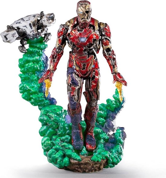 IronStudios – Marvel Spider-Man Far From Home: Deluxe BDS 1:10 Art Scale Staute – Iron Man Illusion – Gratis frakt v:9913894