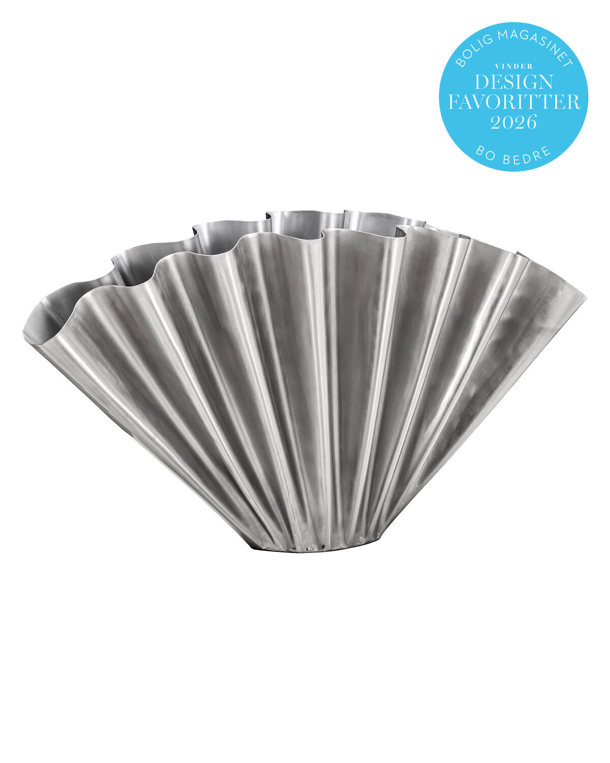 House Doctor - Vase HDFlood - Brushed silver - Gratis frakt v:9976955