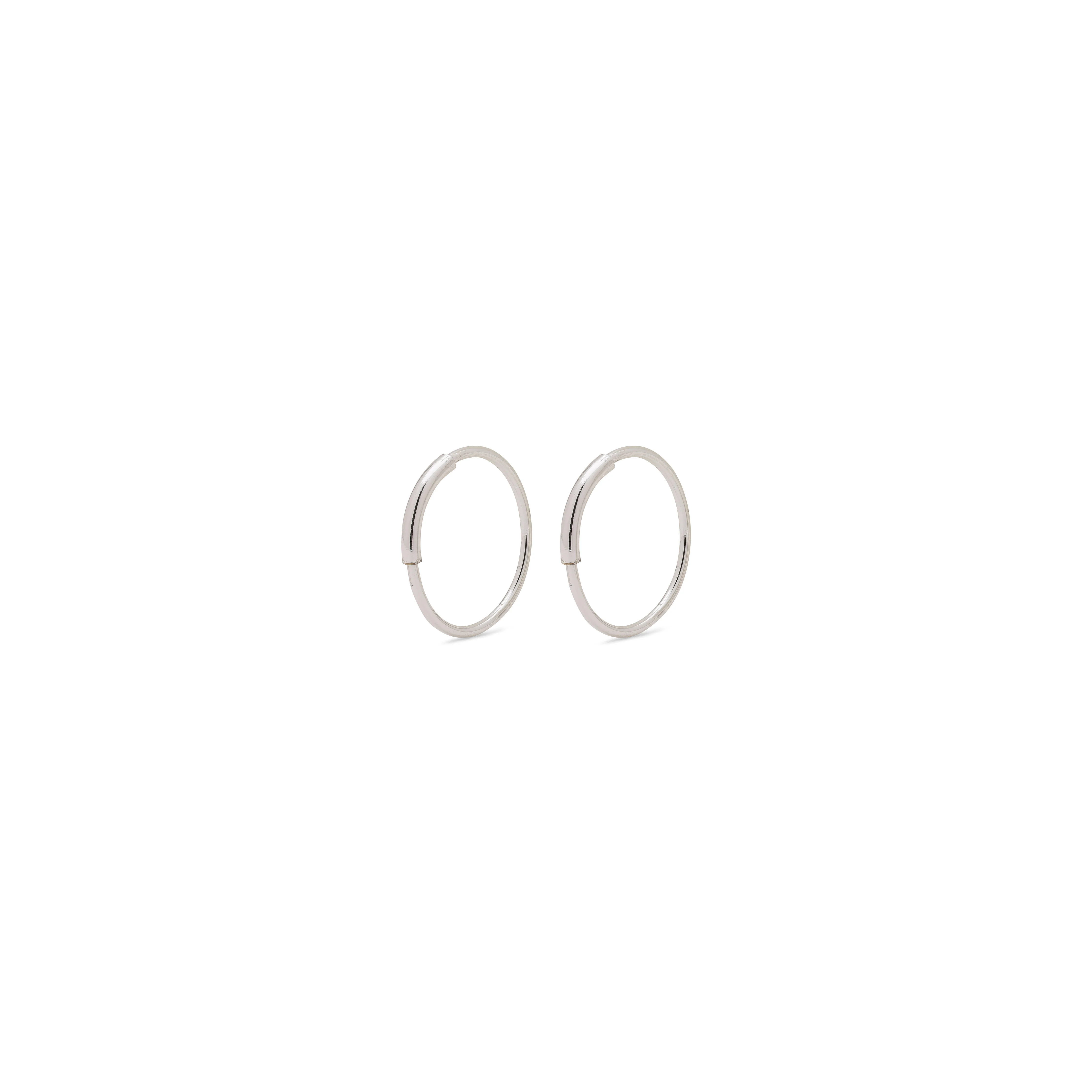 PILGRIM – Raquel Hoop Earrings – Silver Plated – X-Small v:8161271
