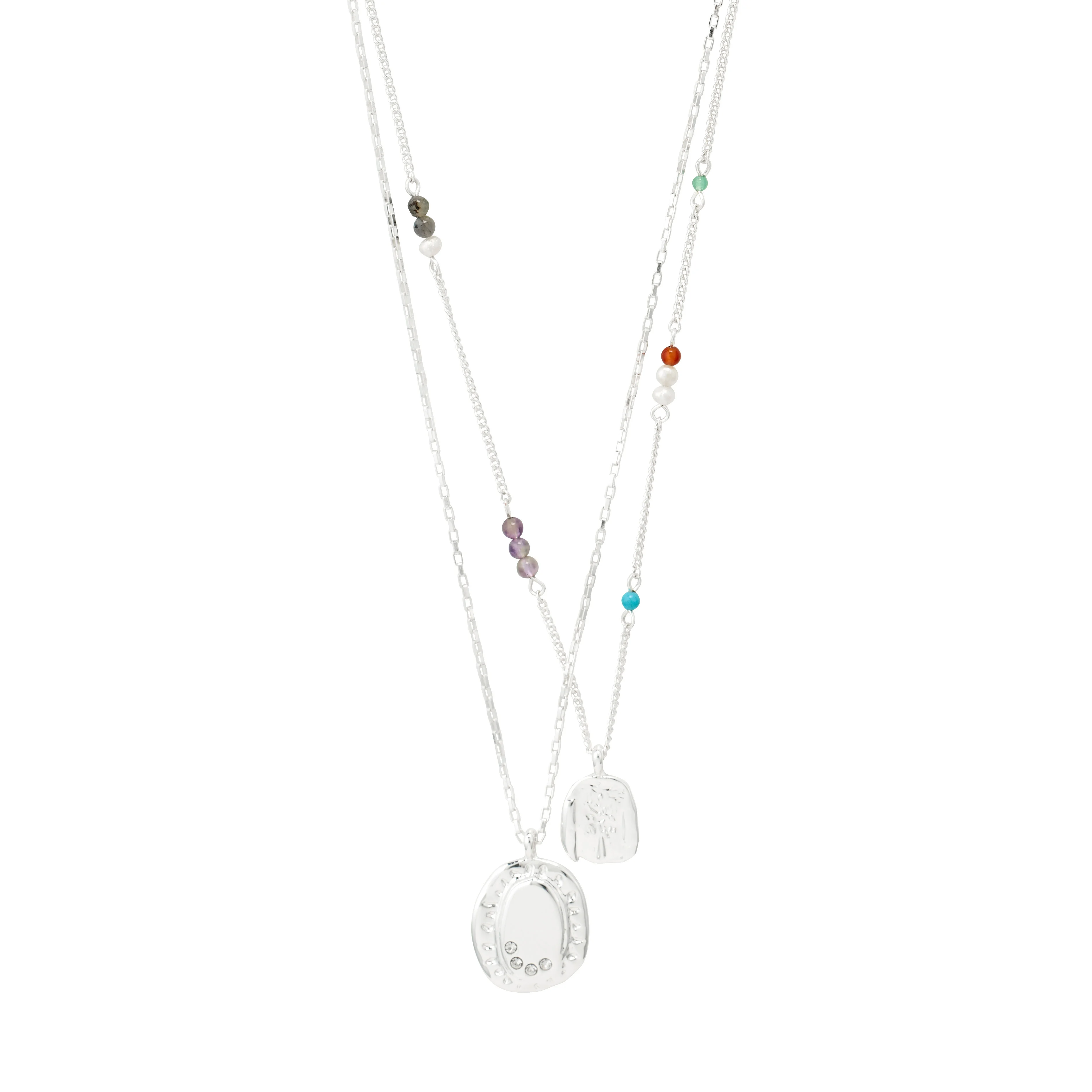 PILGRIM - HERE Necklace - Silver Plated - 38/40 cm + 12 cm Extension Chain - Gratis frakt v:4023590