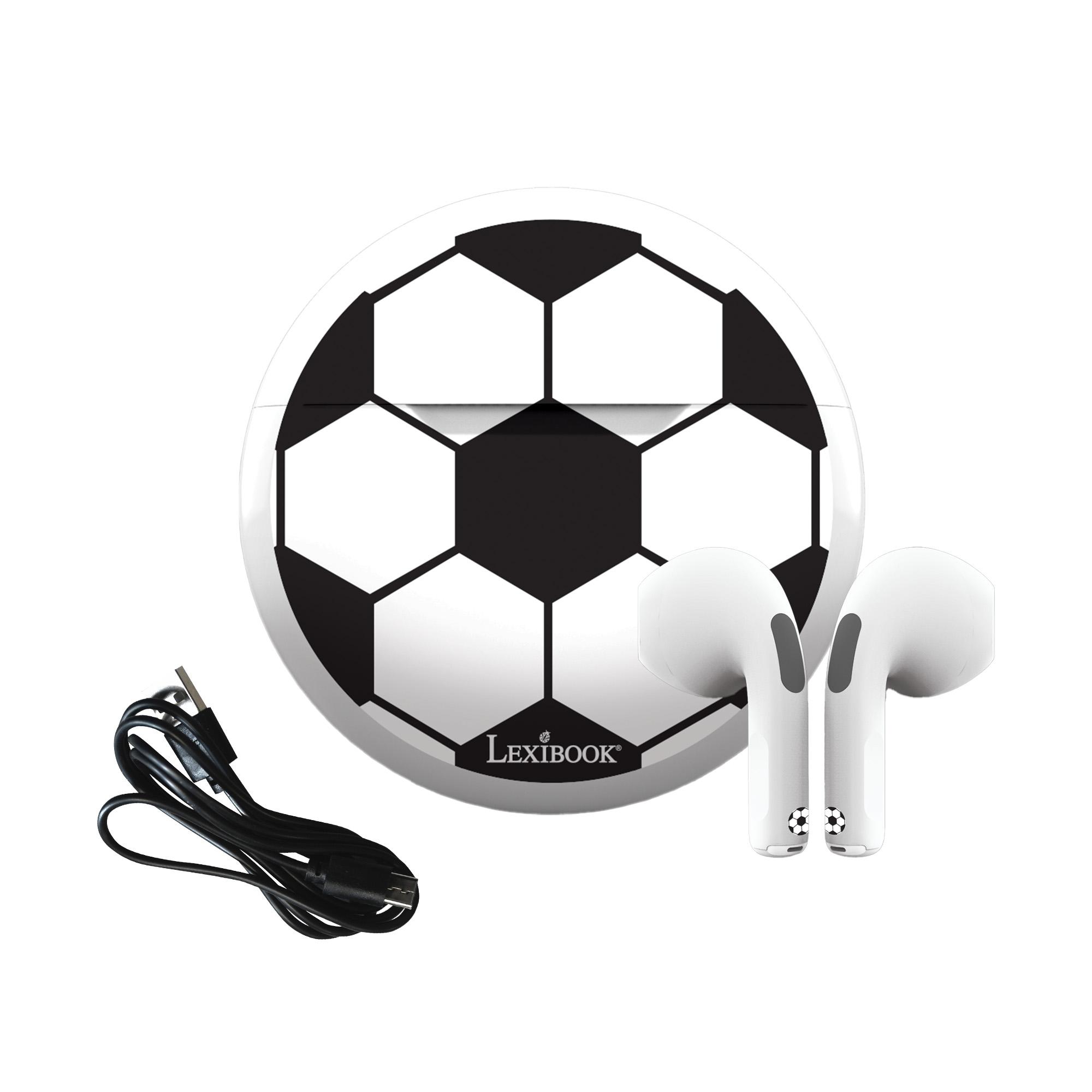 Lexibook – Football In-Ear Bluetooth® earbuds with charging storage case (HPBT05FO) v:5859634