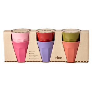 Rice – Melamine Cups – Assorted Solid Colors – Medium v:7176834