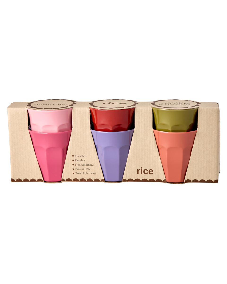 Rice - Melamine Cups - Assorted Solid Colors - Medium v:7176834