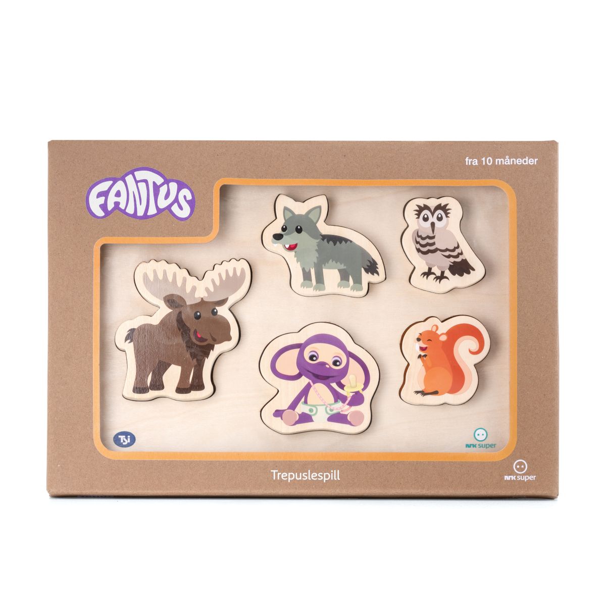 Fantus – Trepuslespill – 5 brikker – Skogsdyr v:2896957 Fantus – Trepuslespill – 5 brikker – Skogsdyr v:2896957