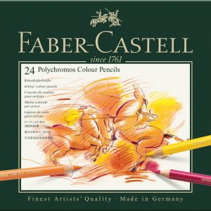 Faber-Castell – Polychromos colour pencil, tin of 24 (110024) – Gratis frakt v:3300265