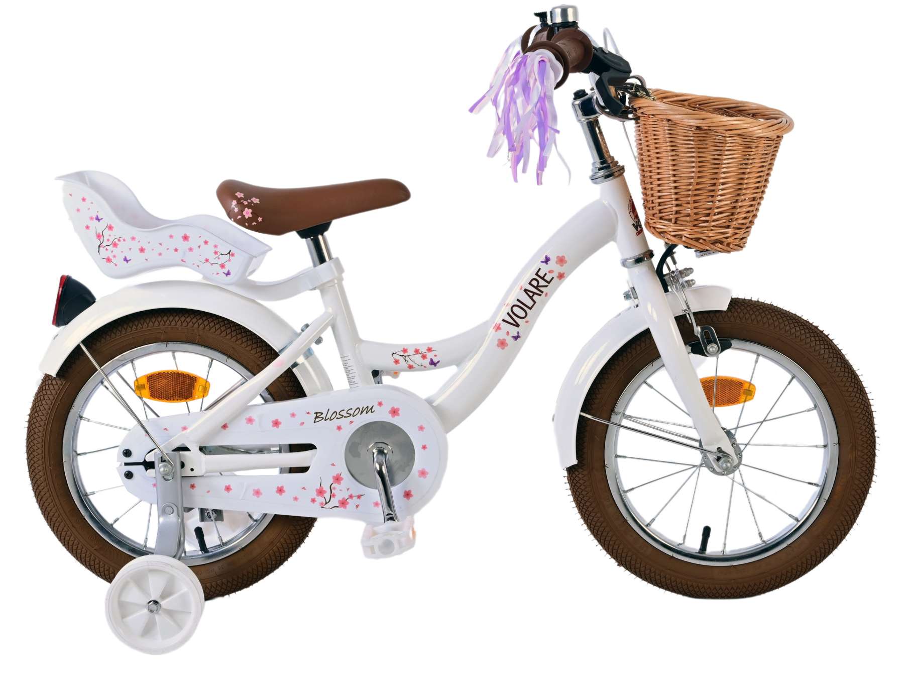 Volare – Children's Bicycle 14" – Blossom White (51496) – Gratis frakt v:2707888