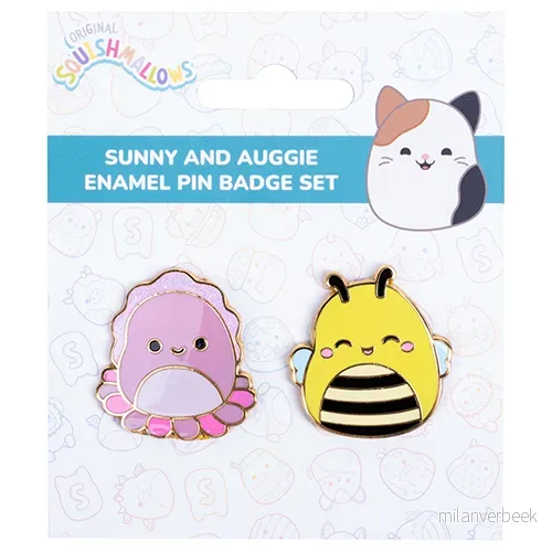 Squishmallows – Pin Badges x 2 Sunny & Auggie – Vibrant v:8223812