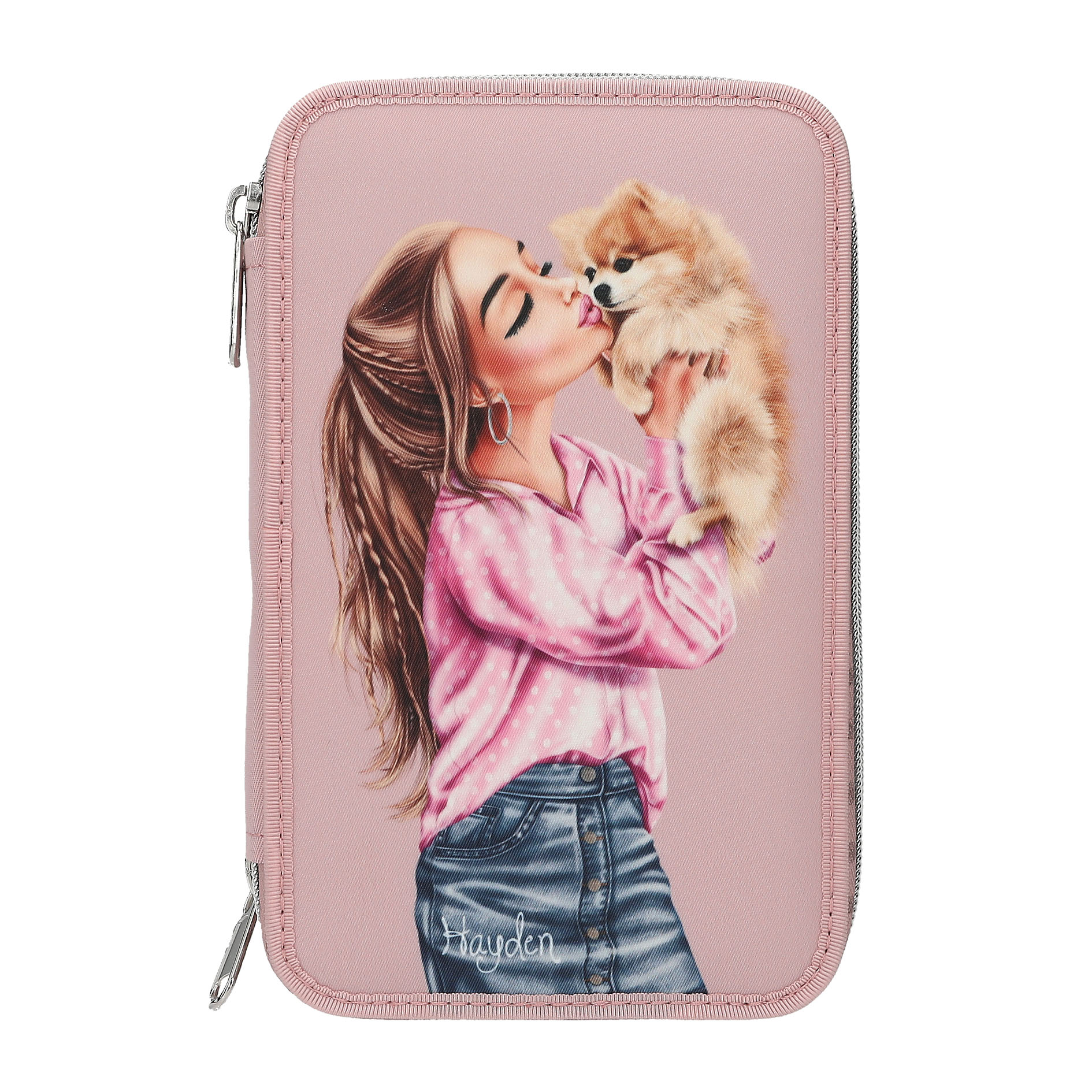 Topmodel - Dobbelt Pennal DOTS - Rosé v:9585797