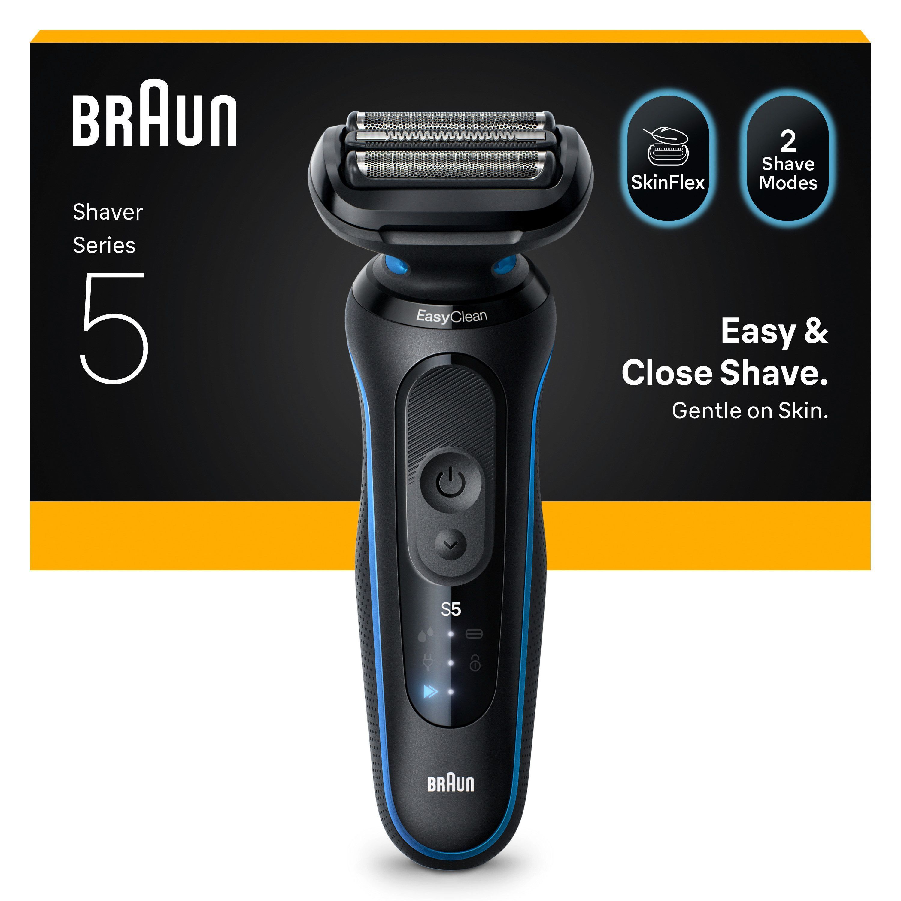 Braun - Series 5 Elektrisk barbermaskin - Blå - Gratis frakt v:2392835