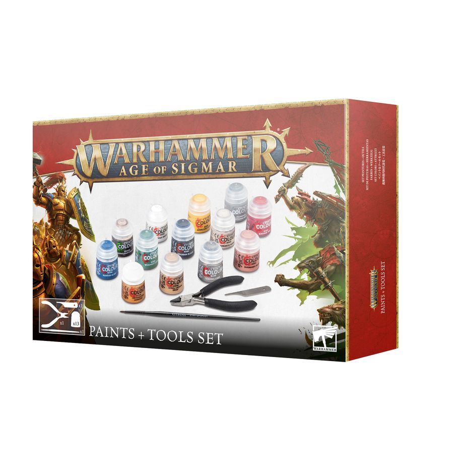 Warhammer Age Of Sigmar - Paints + Tools Set v:7503845