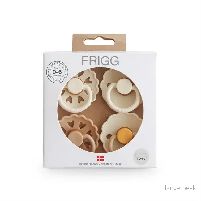 Frigg - Snowflake Dream Latex 4-Pack - Creme/Beige - Size 1 v:4846283