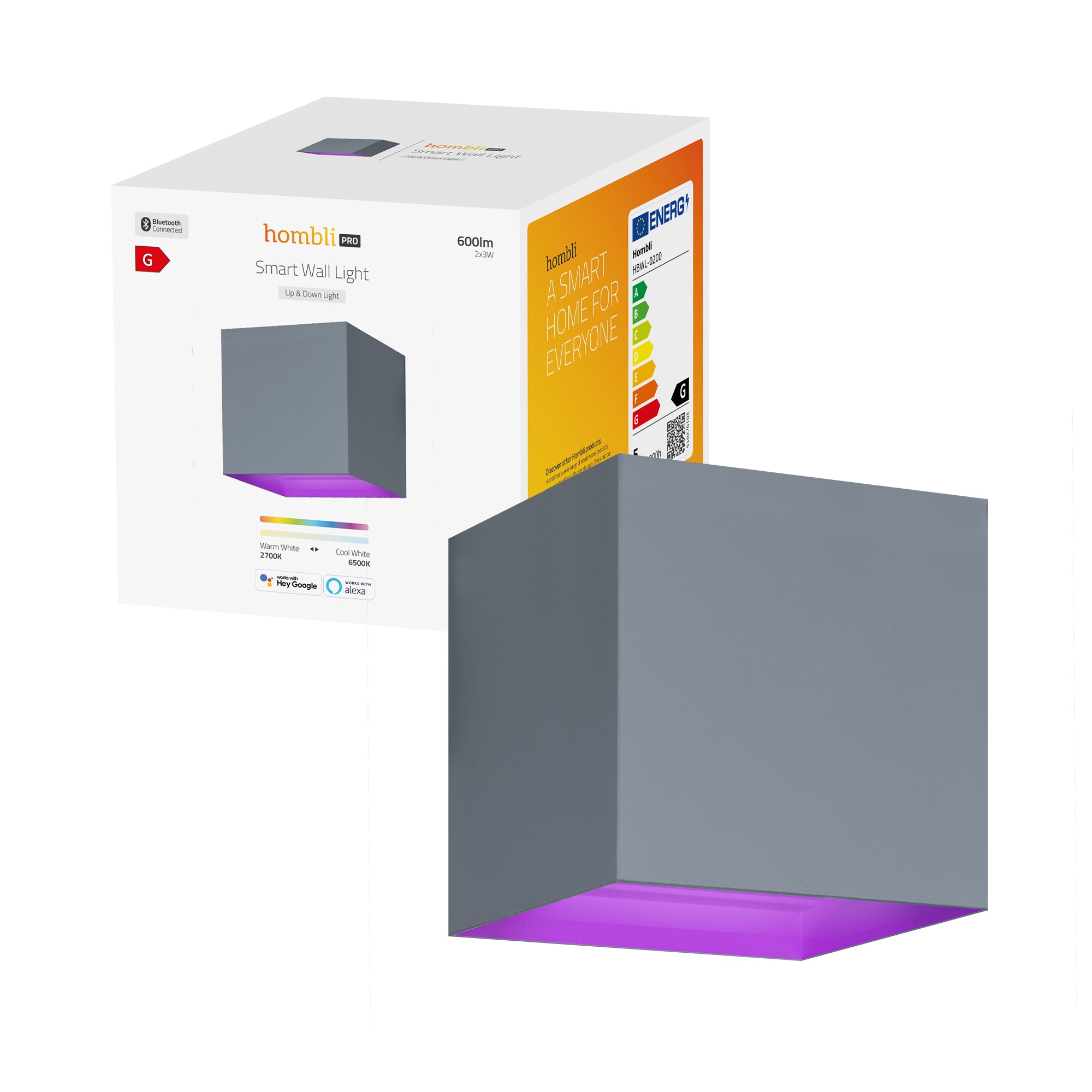 Hombli - Smart Outdoor Wall Light V2, Grey v:9160445