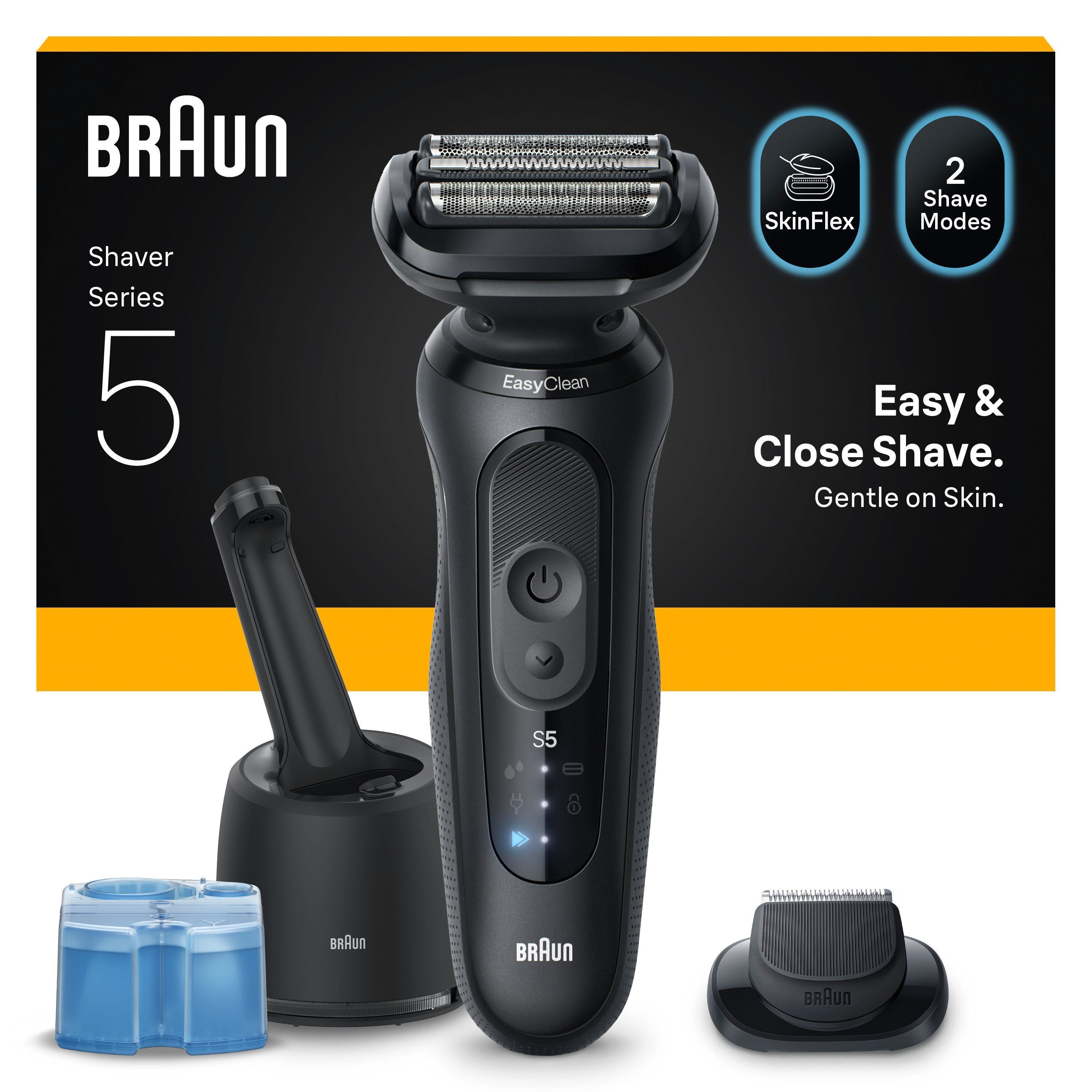 Braun - Series 5 Elektrisk Barbermaskin - Svart - Gratis frakt v:6648625