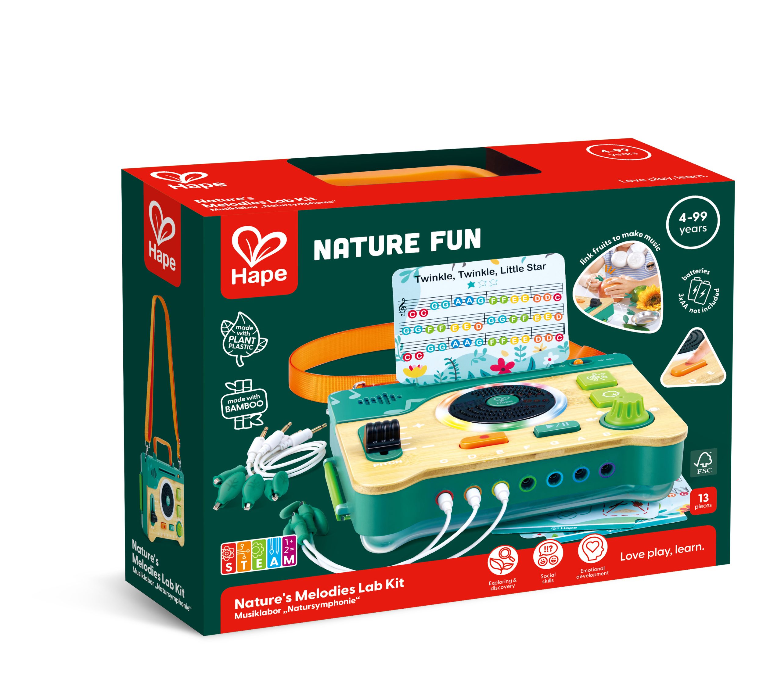 Hape - Nature'S Melodies Lab Kit (87-5597) - Gratis frakt v:8453908