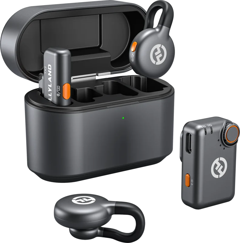 Hollyland - LARK M2S Mini Combo Trådløs Lavaliermikrofon - Space Gray - Gratis frakt v:2267305
