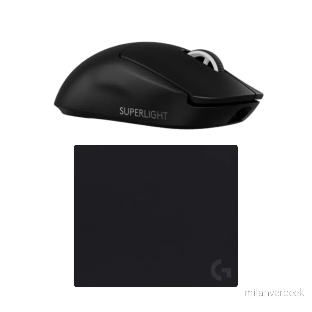 Logitech - G640 Large Cloth Gaming Mouse Pad & G Pro X Superlight 2 Lightspeed - Bundle - Gratis frakt v:5340281
