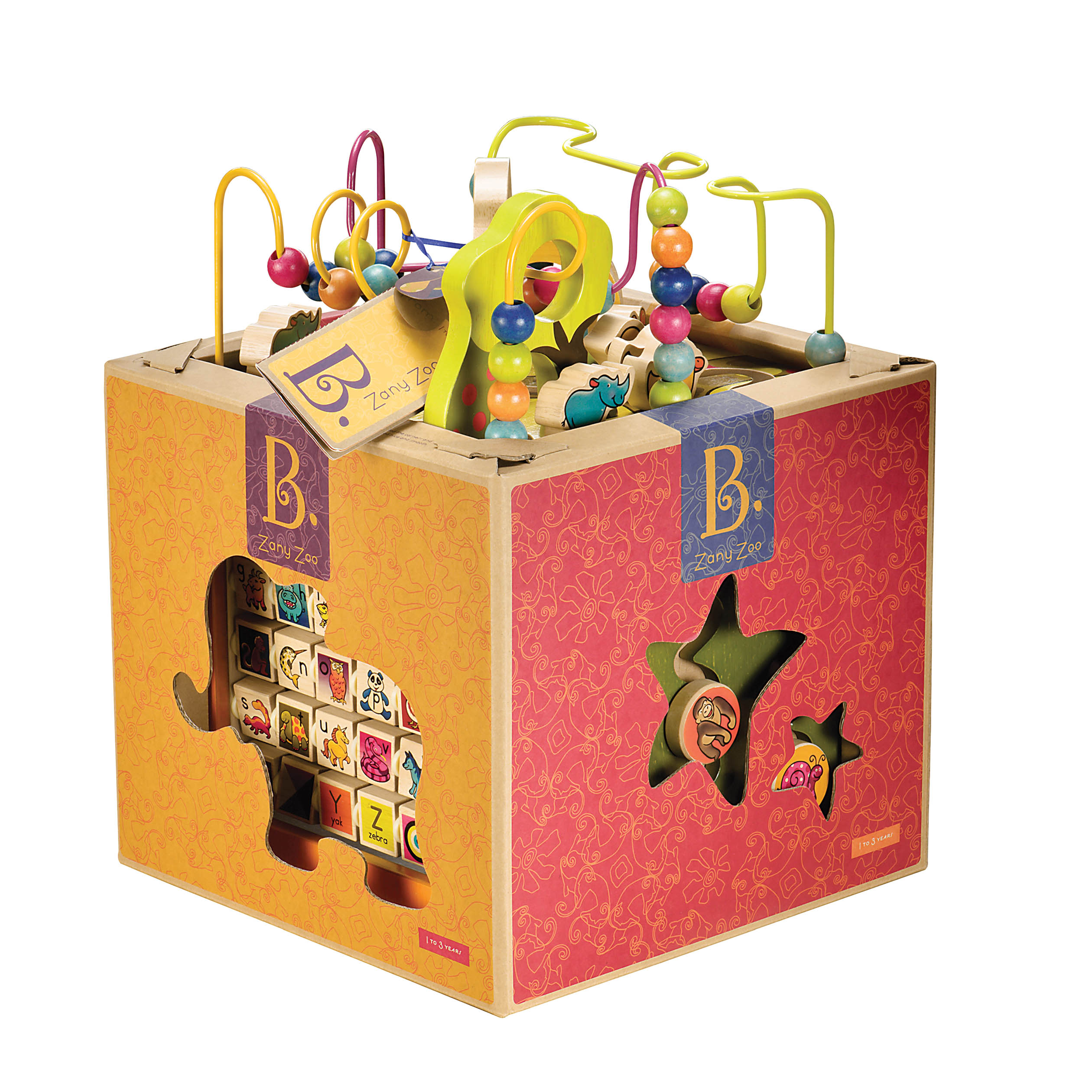 B. Toys – Zany Zoo Wooden activitycenter (701004) – Gratis frakt v:7470538