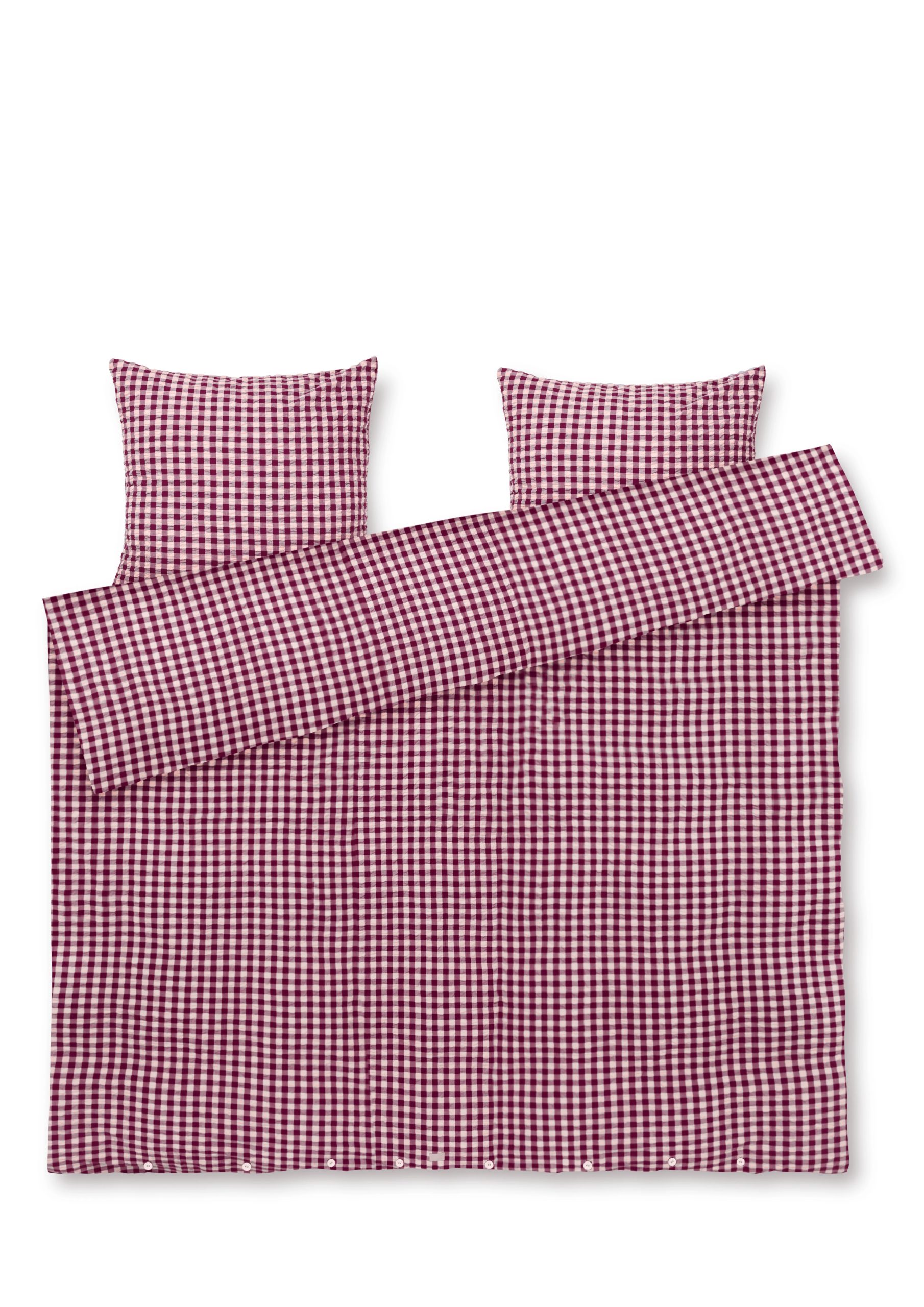 Juna - Bæk&Bølge Sengetøy - Plomme/Rosa - 200x220 cm - Gratis frakt v:3067387