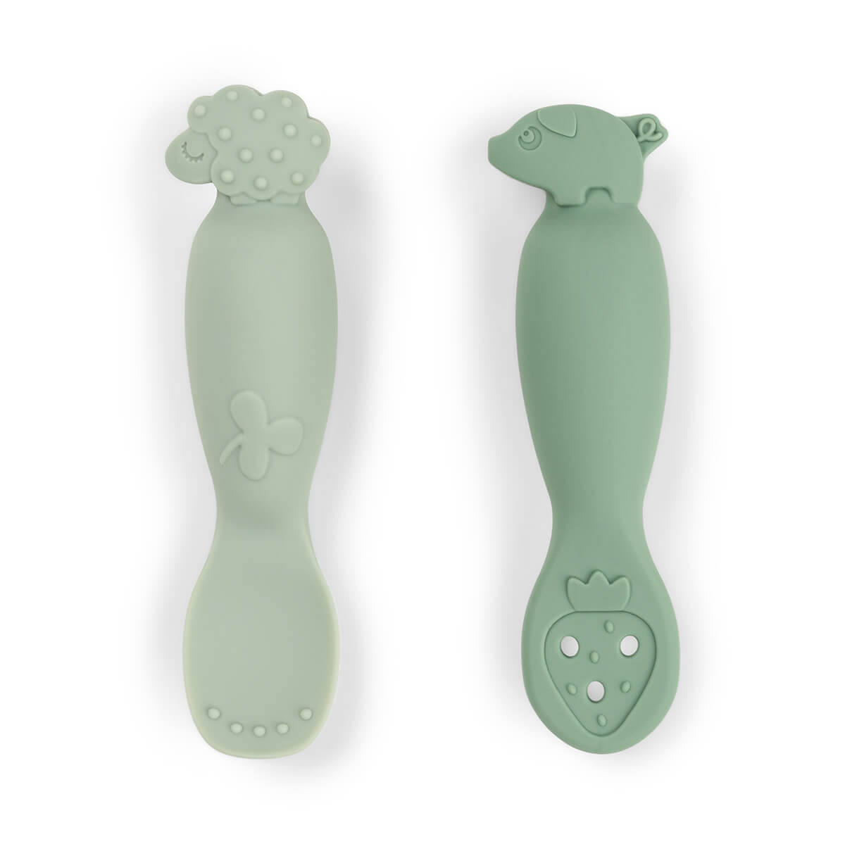 Done by Deer – Learning spoon set – Tiny farm Green – 10 x 2,7 x 2,5 cm v:7255502 Done by Deer – Learning spoon set – Tiny farm Green – 10 x 2,7 x 2,5 cm v:7255502
