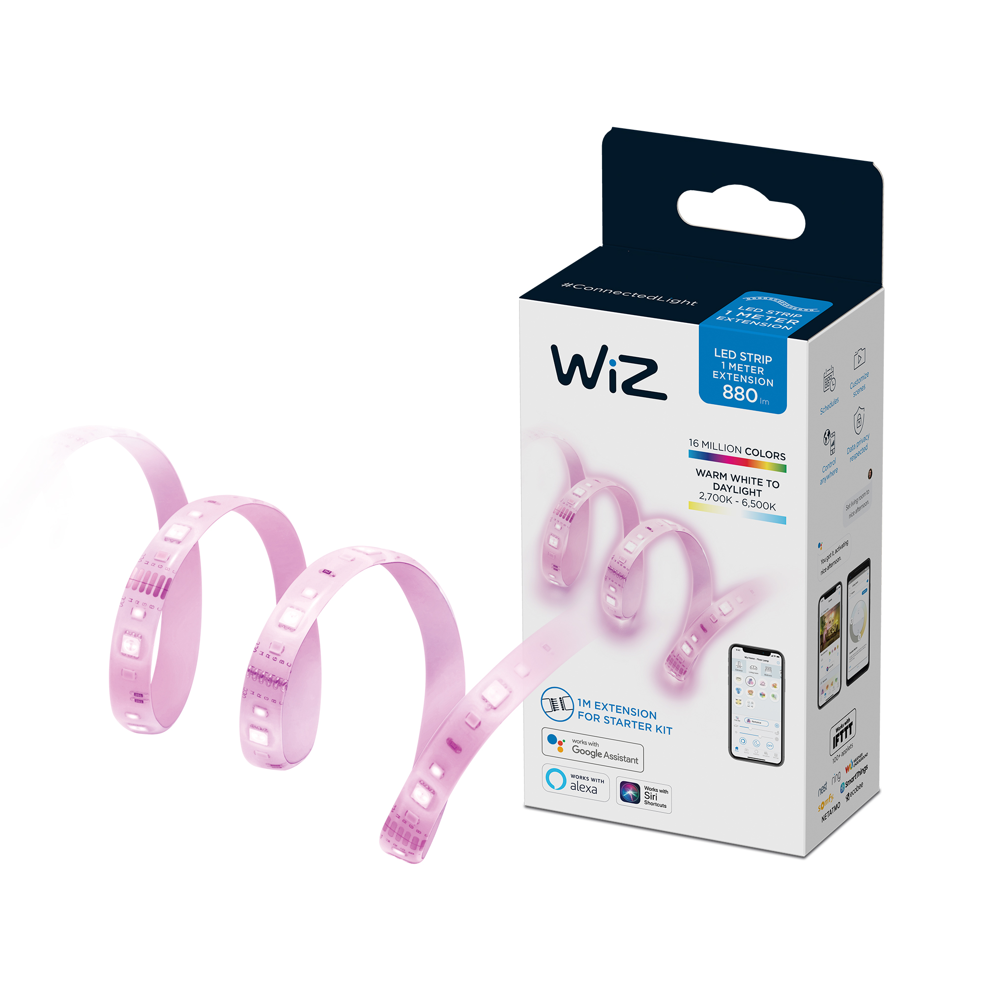 WiZ – Wi-Fi LED-stripe 1M 880lm Forlengelse EU v:7057733 WiZ – Wi-Fi LED-stripe 1M 880lm Forlengelse EU v:7057733