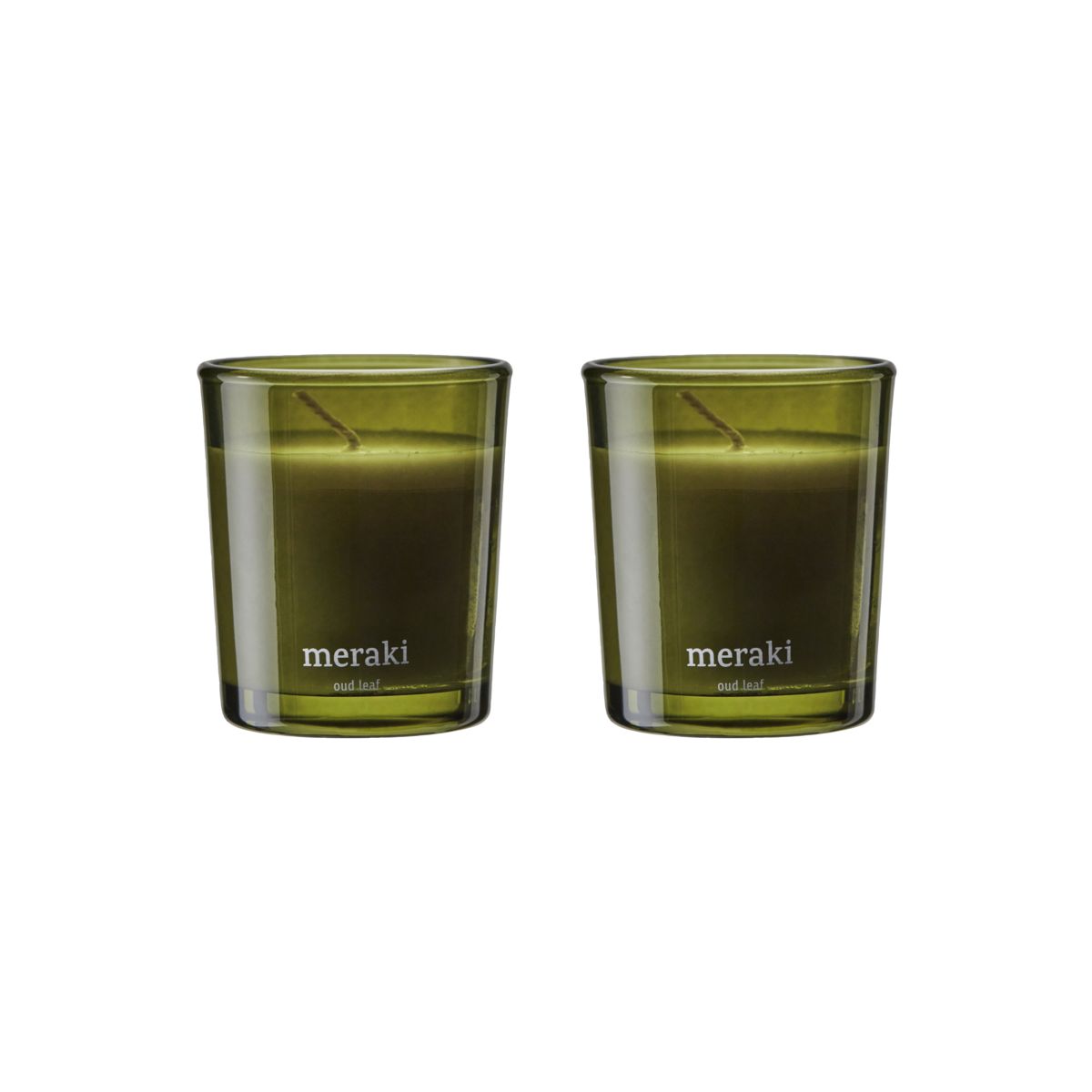 – Duftlys, Oud leaf – Green – h: 7 cm, dia: 6 cm v:4120906 – Duftlys, Oud leaf – Green – h: 7 cm, dia: 6 cm v:4120906