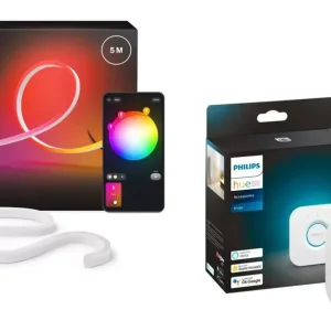Philips Hue – Neon Outdoor LED Strip 5m & Hue Bridge 2.1 Bundle – Gratis frakt v:9924001