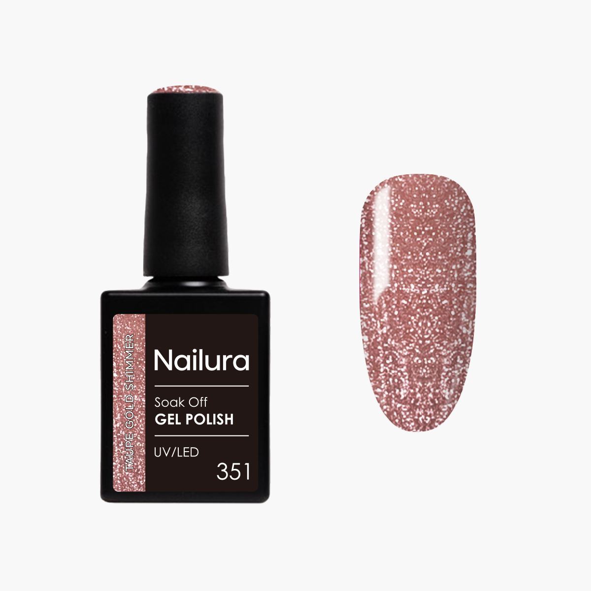 Nailura – Gel Polish 351 – Taupe Gold Shimmer – Taupe Gold Shimmer v:3190820