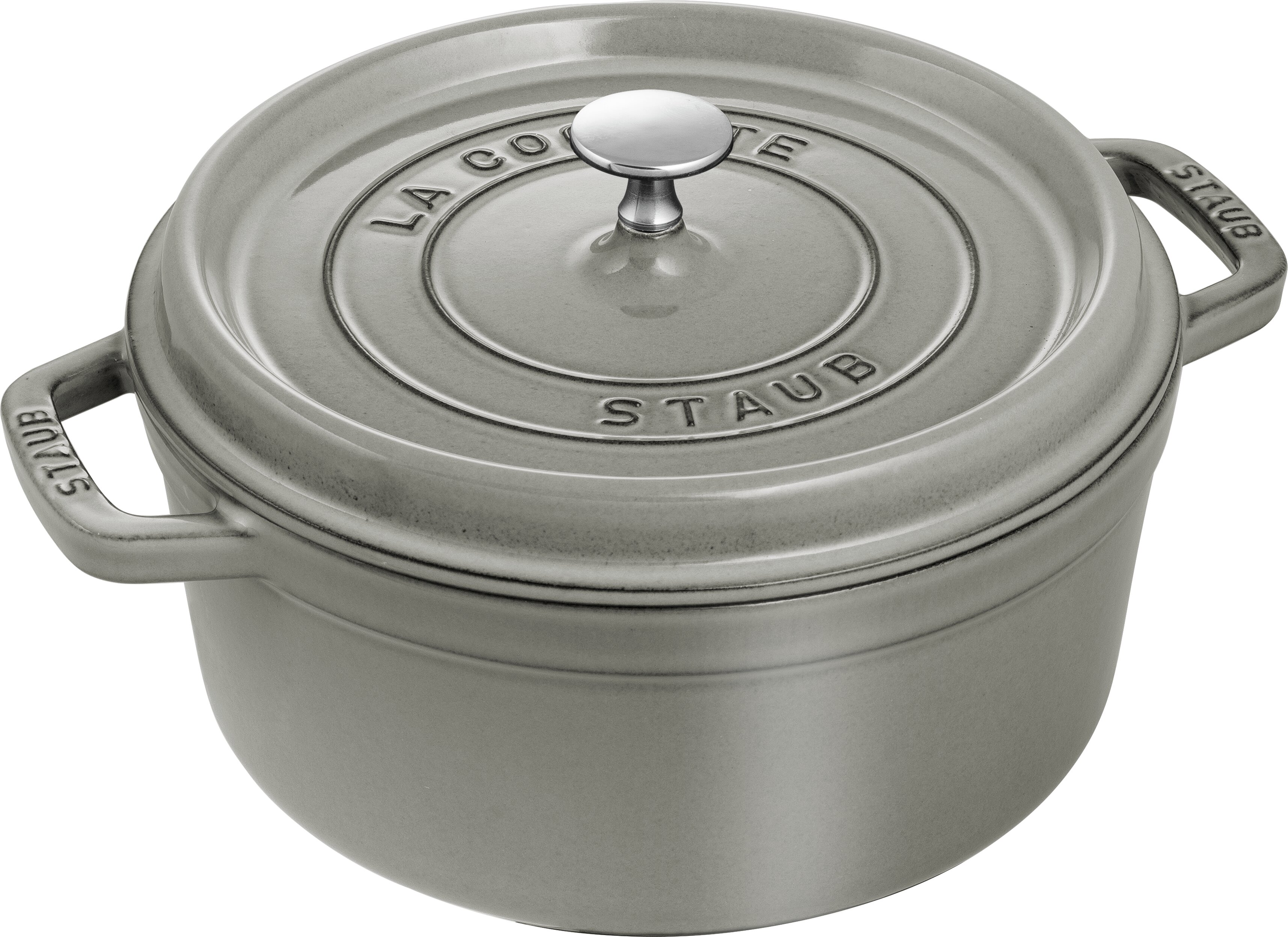 Staub - Cocotte - Graphite-grey - 26 cm - Gratis frakt v:8301011