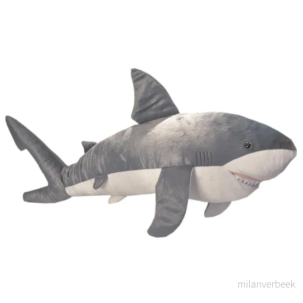 Wild Republic - Kosedyr Jumbo Cuddlekins 96cm Hvit Hai - Gratis frakt v:6095014