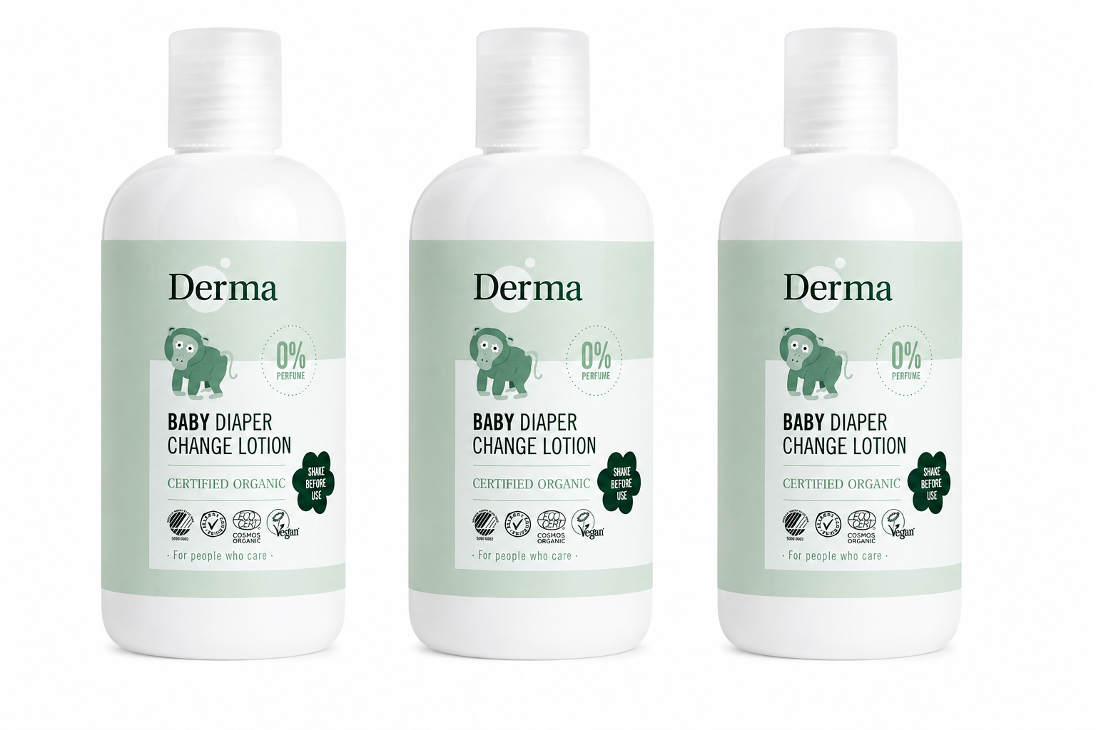Derma - 3 x Eco Baby Diaper Change Lotion - 250 ml v:4789441