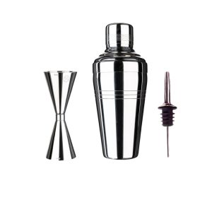 Cocktail Club – Bar Kit Mini – 3-piece Shaker, Jigger, Pourer – Gratis frakt v:3483754