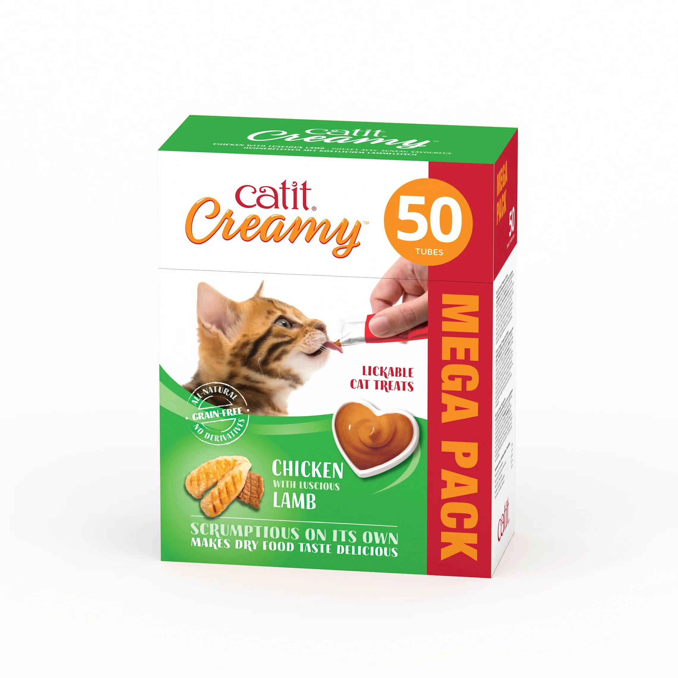 Catit – Creamy Premium Treat for Cats – Chicken with Lamb – Mega Pack (50x10g) v:9975021 Catit – Creamy Premium Treat for Cats – Chicken with Lamb – Mega Pack (50x10g) v:9975021