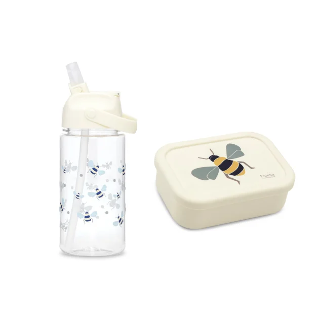 Vanilla Copenhagen – Drinking Bottle (500 ml, Transparent) + Lunch Box (700 ml) – Honeybee (Bundle) v:9794867