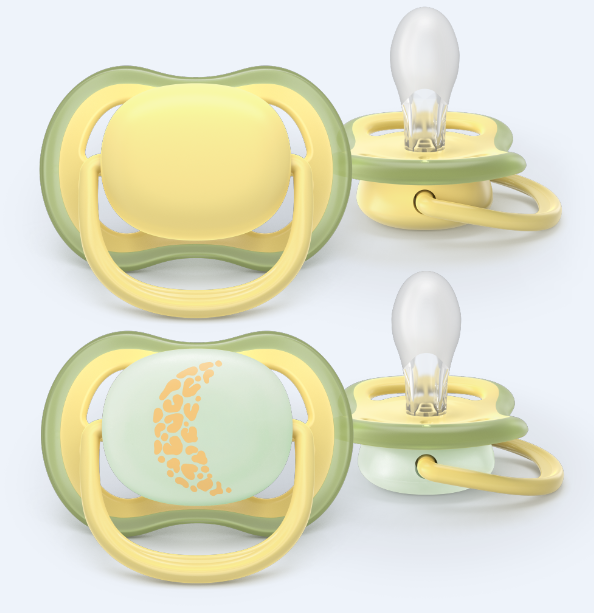 Philips Avent - Ultra air soother, 18m+, yellow with design v:5764437