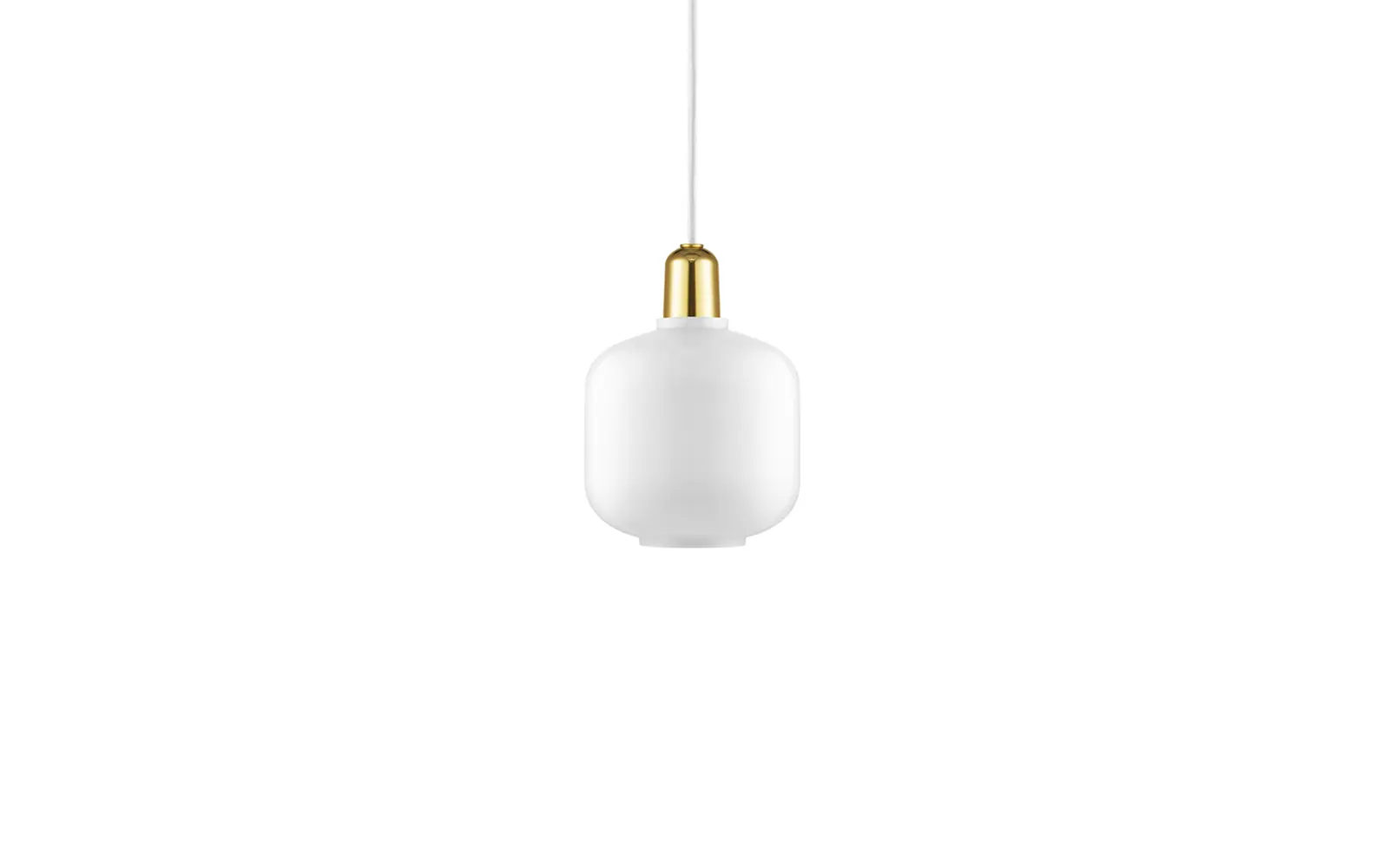 Normann Copenhagen - Amp Pendellampe - Small - Hvit/Messing - White/Brass - S - Gratis frakt v:4600189