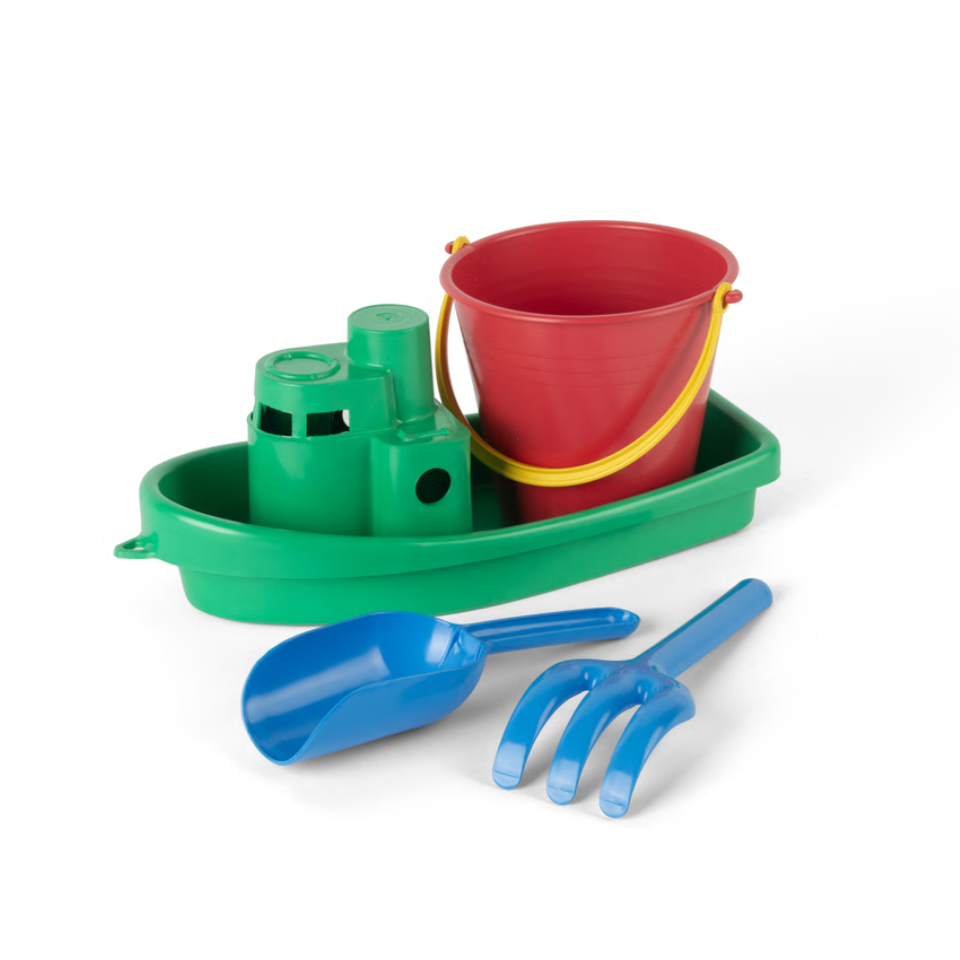 Dantoy - Classic Recycled green boat set in net (1431) v:7435231