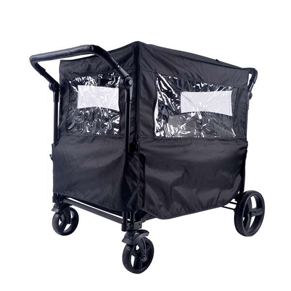 Babytrold – Fun Trolley Rain Cover w. Windows – Black – Black – Gratis frakt v:9163198
